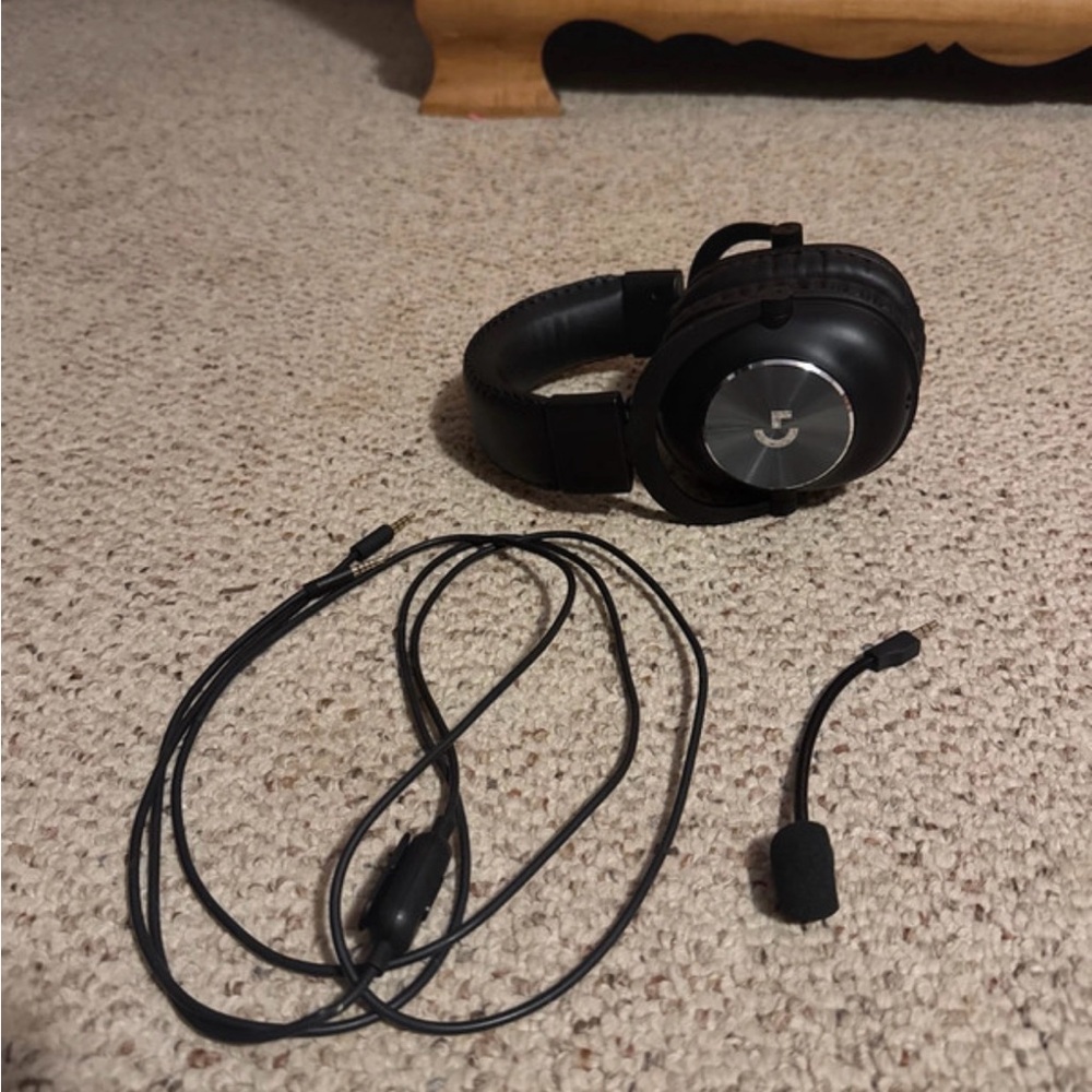 Logitech Black and Silver Gaming Headset